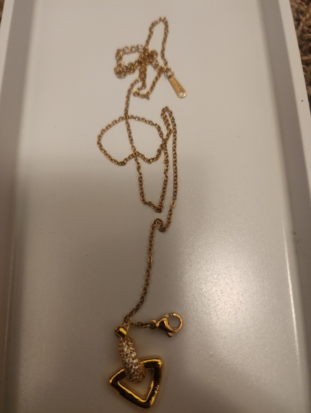 Gold Triangle Pendant Necklace - Women Jewelry #33